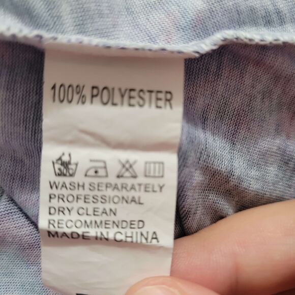 Polyester Women's 3XL Purple Blouse - Picture 6 of 6